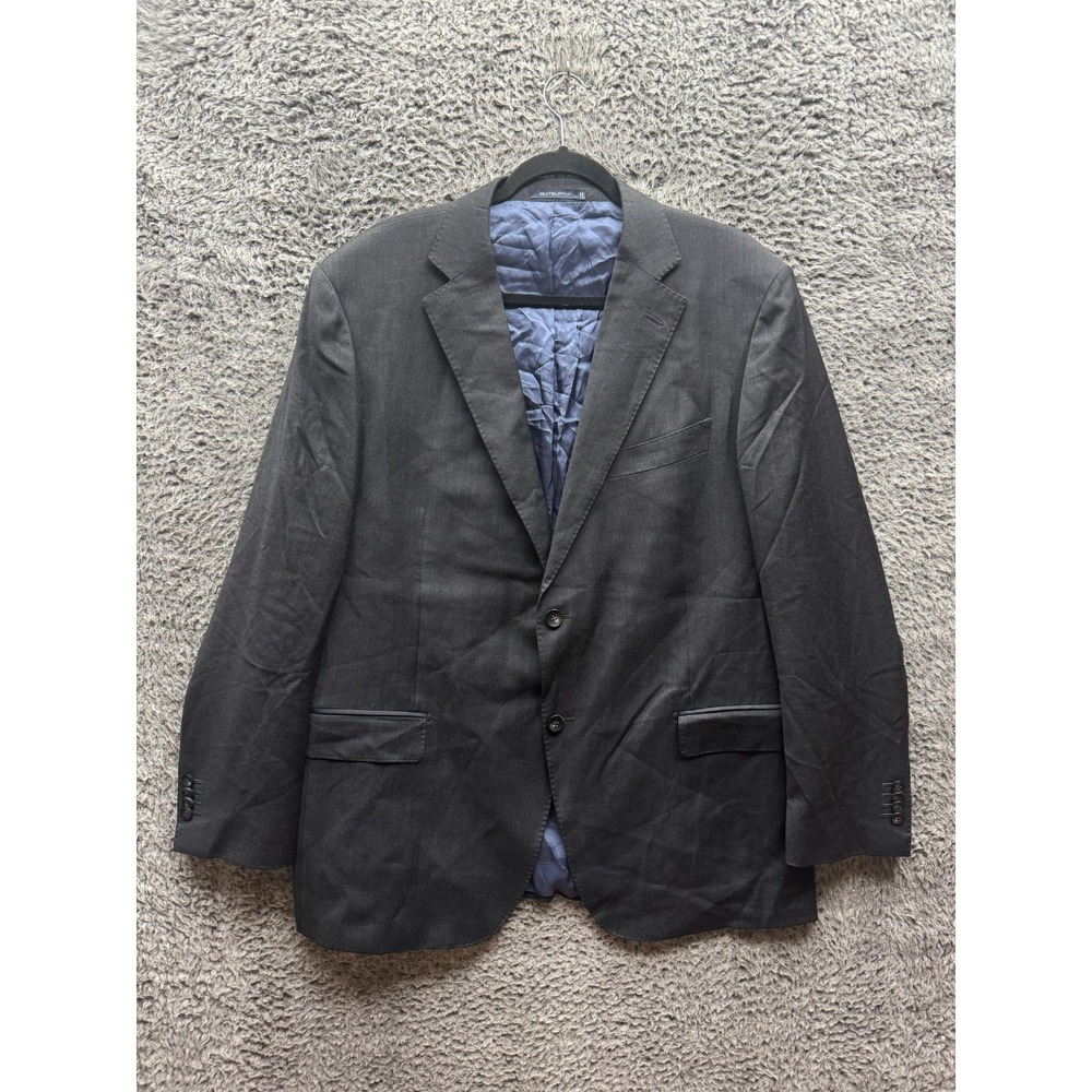 Suitsupply Reda Napoli Single Breasted Pure Wool Blazer Jacket Black Men Size 58